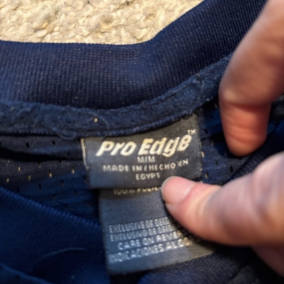 Pro Edge Mens WV Blue Jersey Medium West Virginia Mesh Tank Yellow - Picture 4 of 5